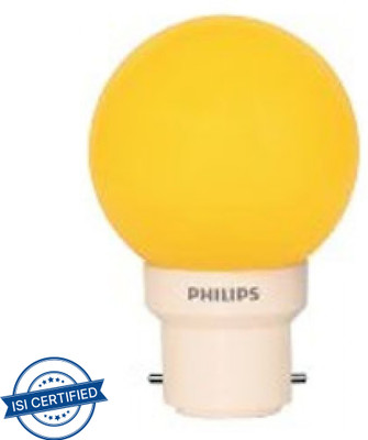 PHILIPS 0.5 W Basic Round B22 LED Bulb(Yellow, Pack of 4)