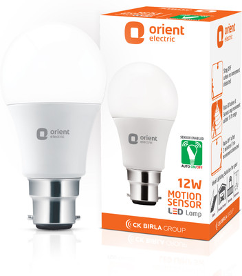 Orient Electric 12 W Motion Sensor Round B22 LED Bulb(White)
