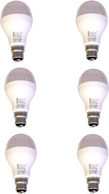 Techvolta 12 W Round B22 LED Bulb(White, Pack of 6)