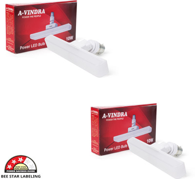 AVINDRA 10 W Basic T-Bulb B22 LED Bulb(White, Pack of 2)