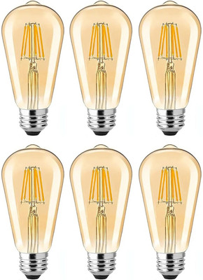 vibunt 4 W Basic Arbitrary E27 LED Bulb(Yellow, Pack of 6)