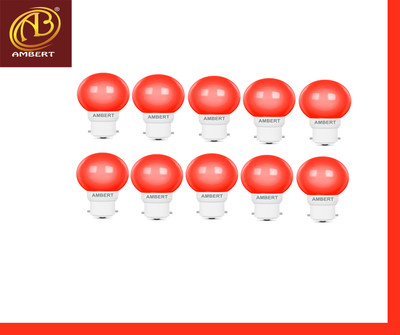 ambert 0.5 W Basic Decorative B22 LED Bulb(Red, Pack of 10)