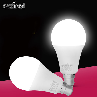 AVINDRA 15 W Basic Round B22 LED Bulb(White, Pack of 2)