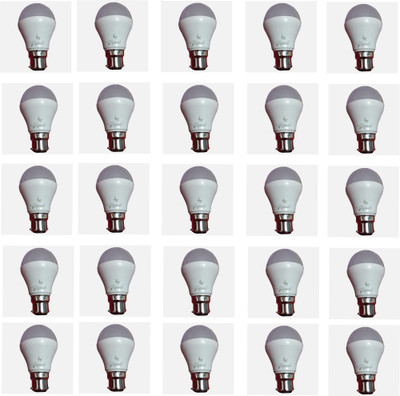 KANSAL 9 W Basic Round B22 LED Bulb(White, Pack of 25)