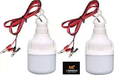 NIHAKA 9 W Basic Globe B22 LED Bulb(White, Pack of 2)