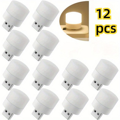 DEGNO 1 W Basic Round Plug & Play LED Bulb(White, Pack of 12)