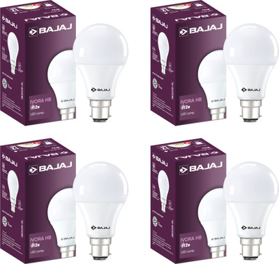 BAJAJ 12 W Basic Standard B22 LED Bulb(White, Pack of 4)