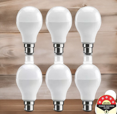 Dunagiri 9 W Basic Standard B22 D LED Bulb(White, Pack of 6)