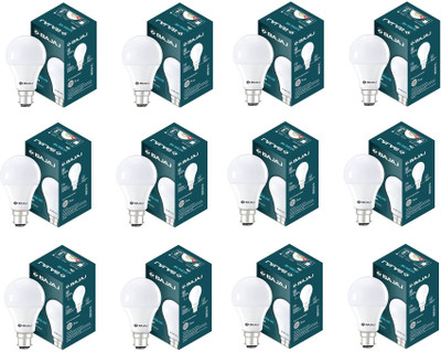 BAJAJ 9 W Basic Standard B22 LED Bulb(White, Pack of 12)
