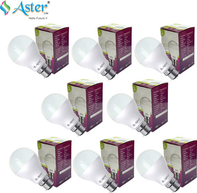 ASTER LITE 3 W Basic Standard B22 LED Bulb(White, Pack of 8)