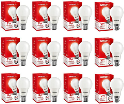 EVEREADY 9 W Basic Standard B22 LED Bulb(White, Pack of 12)