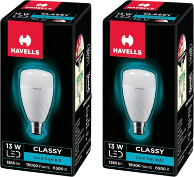 HAVELLS 13 W Basic Standard B22 LED Bulb(White, Pack of 2)