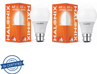 HALONIX 4.9 W Basic Round B22 LED Bulb(White, Pack of 2)
