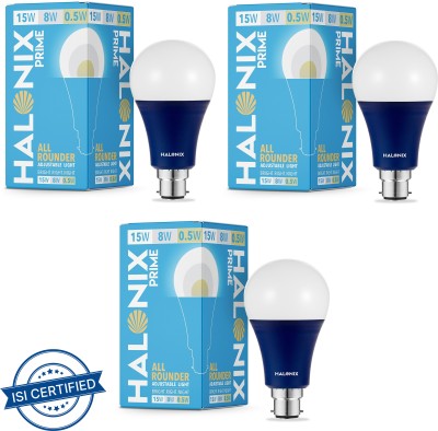 HALONIX 15 W, 8 W, 0.5 W Round B22 LED Bulb(Multicolor, Pack of 3)