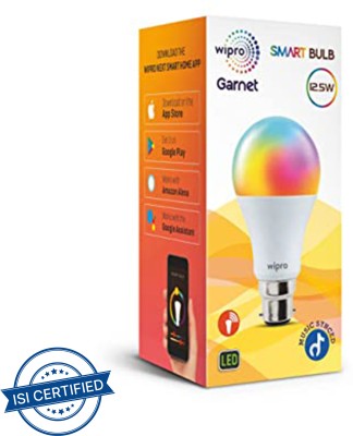Wipro 12.5 W Standard B22 LED Bulb(RGB)