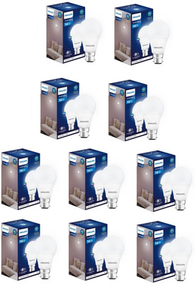 PHILIPS 16 W Basic Round B22 LED Bulb(White, Pack of 10)