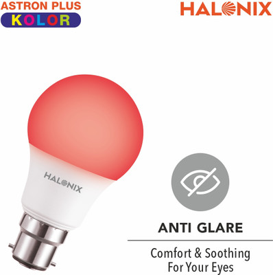 HALONIX 9 W Basic Round B22 LED Bulb(Red, Pack of 2)