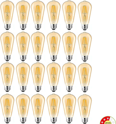 Eve Hanger 4 W Basic Decorative E27 LED Bulb(Yellow, Pack of 24)