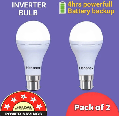 Henonex 12 W Inverter Standard B22 Inverter Bulb(White, Pack of 2)