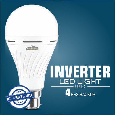 Make Ur Wish 12 W Inverter Standard B22 Inverter Bulb(White)