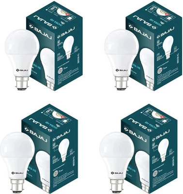 BAJAJ 9 W Basic Round B22 LED Bulb(White, Pack of 4)