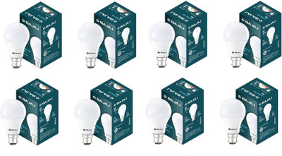 BAJAJ 9 W Basic Standard B22 LED Bulb(White, Pack of 8)
