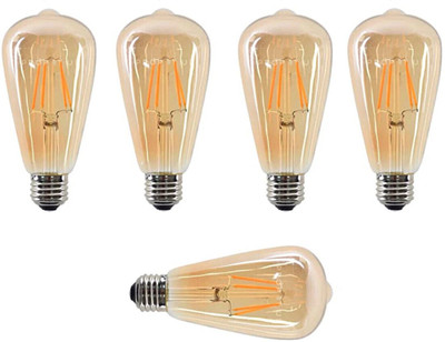 Eve Hanger 4 W Basic Arbitrary E27 LED Bulb(Yellow, Pack of 5)