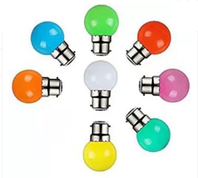 KR Enterprises 0.5 W Round Night Bulb(Green, Pink, Yellow, White, Orange, Red, Blue, RGB, Pack of 8)