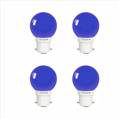 Ledure 0.5 W Basic Round B22 LED Bulb(Blue, Pack of 4)