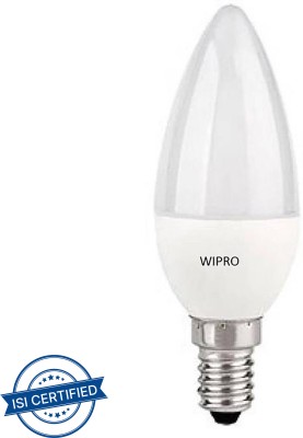 Wipro 3 W Basic Candle E14 LED Bulb(Yellow)