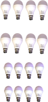 Techvolta 9 W, 12 W Basic Round B22 LED Bulb(White, Pack of 16)