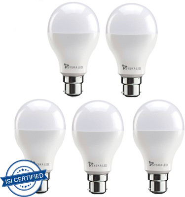 Syska 7 W Basic Standard B22 LED Bulb(White, Pack of 5)