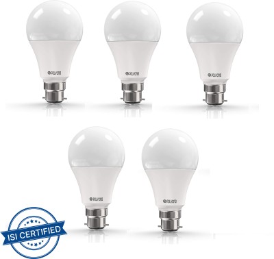 Polycab 9 W Round B22 LED Bulb(White, Pack of 5)