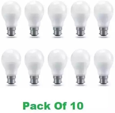 Gold Nation 10 W Basic Standard B22 LED Bulb(White, Pack of 10)