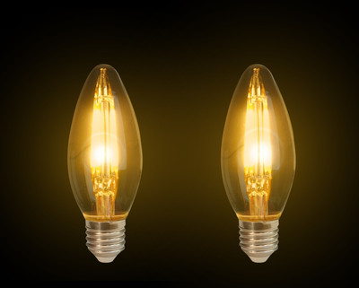 KINIS 4 W Basic Decorative E27 LED Bulb(Yellow, Pack of 2)