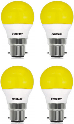 EVEREADY 2.5 W Basic Standard B22 LED Bulb(Yellow, Pack of 4)