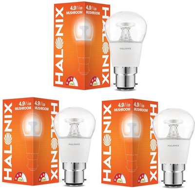 HALONIX 4.9 W Basic Candle B22 LED Bulb(Yellow, Pack of 3)