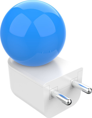 Fybros 0.5 W Basic Decorative Plug & Play, 2 Pin Night Bulb(Blue)