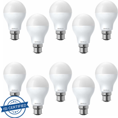HAVELLS 9 W Round B22 LED Bulb  (White, Pack Of 10) For Rs. 764 @ 49 %