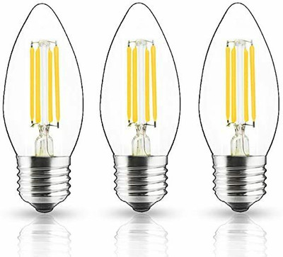 Cruv 4 W Basic Standard E27, E26 LED Bulb(Gold, Pack of 3)