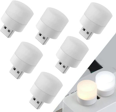 DEGNO 1 W Basic Round Plug & Play LED Bulb(White, Pack of 6)