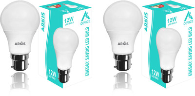 DEVICE 12 W Basic Standard B22 LED Bulb(White, Pack of 2)