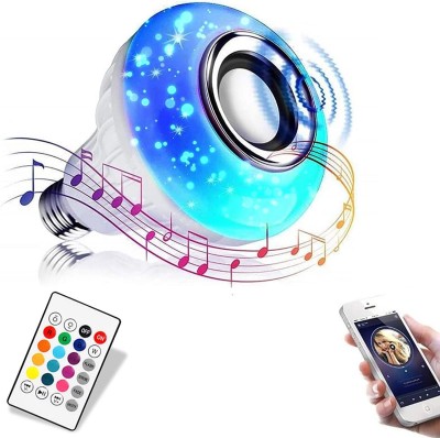 sayeny Bluetooth Speaker Music Bulb B22 LED White + RGB Light Bulb Colorful Lamp Smart Bulb