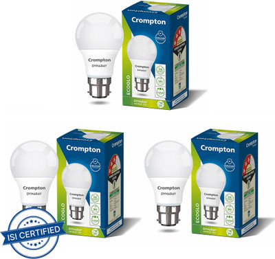 Crompton 7 W Basic Standard B22 LED Bulb(White, Pack of 3)
