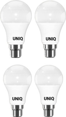 UNIQ 9 W Basic Round B22 LED Bulb(White, Pack of 4)