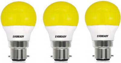 EVEREADY 2.5 W Basic Standard B22 LED Bulb(Yellow, Pack of 3)