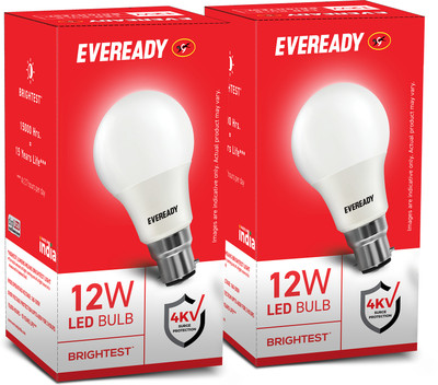 EVEREADY 12 W Basic Standard B22 LED Bulb(White, Pack of 2)