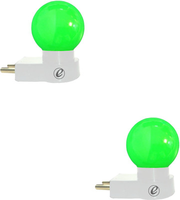 Imperial 0.5 W Eye Safety Compliance Round 2 Pin, Plug & Play LED Bulb(Green, Pack of 2)