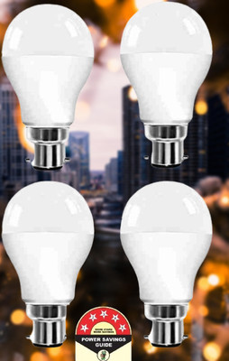 Dunagiri 9 W Basic Round B22 D LED Bulb(White, Pack of 4)