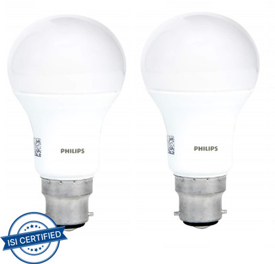 PHILIPS 12 W Basic Round B22 LED Bulb(White, Pack of 2)